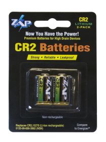 ZAP Batteries CR2 (non retail packaging)