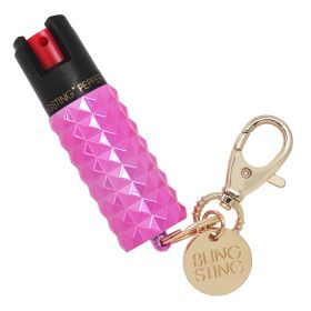 1/2 oz. Pepper Spray w/studded case & key ring - Pink
