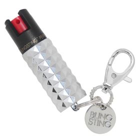 1/2 oz. Pepper Spray w/studded case & key ring - Silver