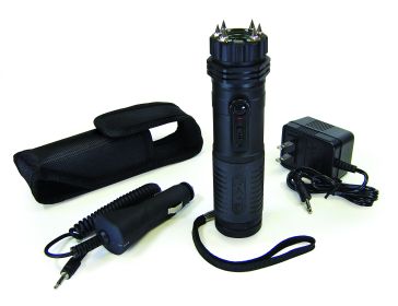 1,000,000 volt ZAP LIGHT EXTREME stun gun w/spike electrodes, flashlight USB Charger