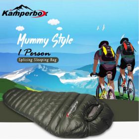 Kamperbox Cold Temperature Winter Sleeping Bag Down Sleeping Bag Winter Camping Sleeping Bag (Color: as picture)